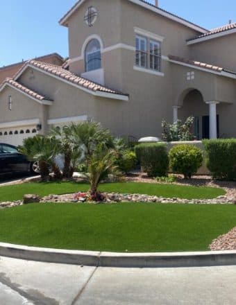 Front yard artificial turf